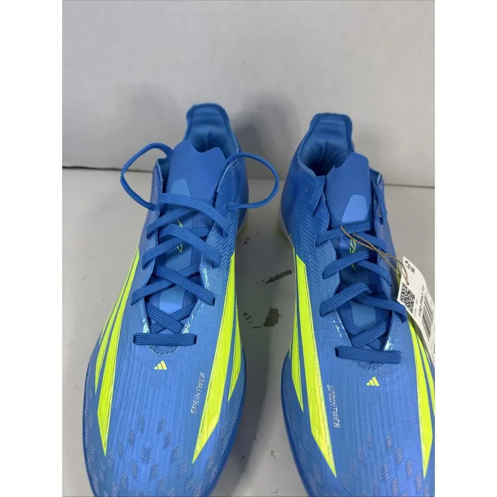 Adidas F50 Pro Turf Soccer Shoes Cleats Blue Yellow JR8942 Men's Size 10.5 NEW!